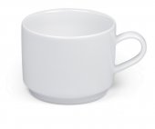 Filiżanka DELFI do kawy, porcelanowa, sztaplowana, pojemność 20cl/ 200ml, biała, EXXENT 20173